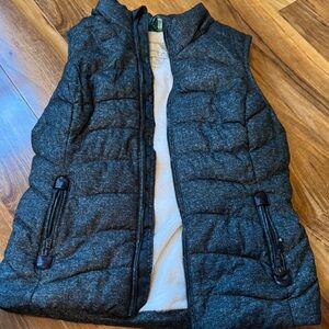 GreenTea Charcoal Quilted Vest